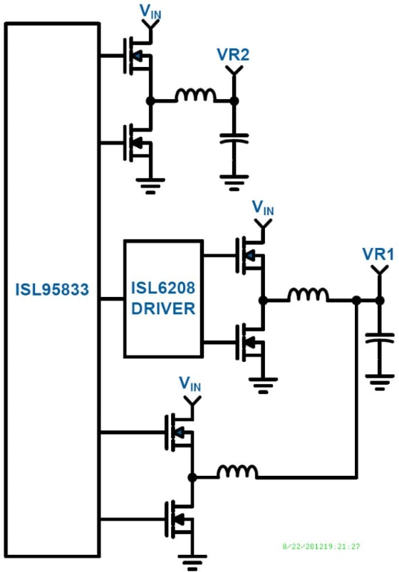 Renesas Electronics ISL95833 PWM Controller IC for IMVP-7/VR12 CPU